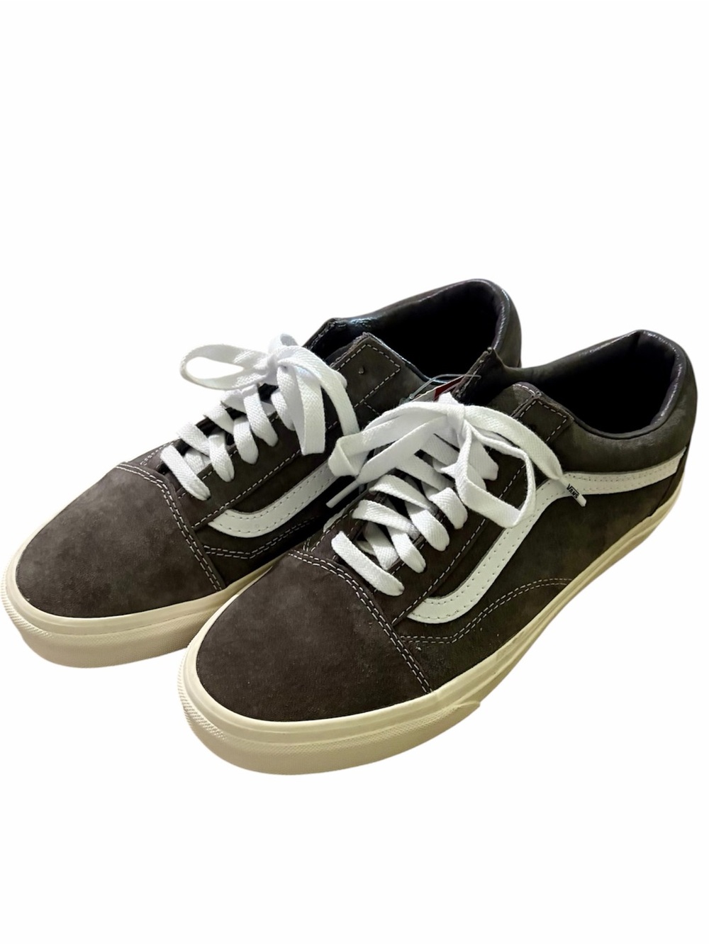 Vans Old Skool Eco Dry Low-Top Gray Suede & White Stripe Women’s Size 9 New!